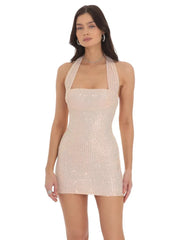 Necklace-Style Sequin Dress