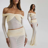 OFF-SHOULDER-TOP und MAXI-Rock-SET