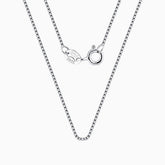 Minimalist Style Pure Sterling Silver 0.6MM Polished Box Chain NeckLace