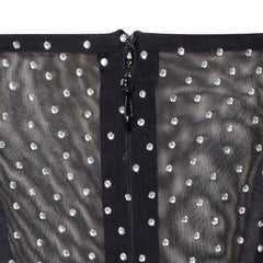 Opulentes, trägerloses Maxi-Abendkleid aus Satin mit Kristallkorsett und hohem Schlitz