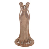 Opulentes Sweetheart-Bustier-Ausschnitt, trägerloses, geschnürtes Fishtail-Maxi-Abendkleid mit Pailletten