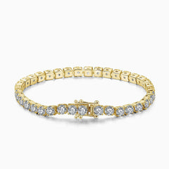 Bracelet de tennis en argent sterling poli avec zircone cubique sertie de griffes étincelantes