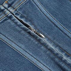 Stylish Square Neck Sleeveless Tulle Panel Denim Corset Crop Top