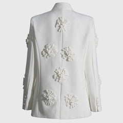 Blazer BLANC à Fleurs