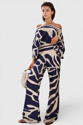 FLowy 2-teiliges Set mit Muster - Blau