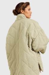 Quilted Short Jacket - Beige