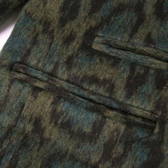 Blazer croisé à col revers en fausse fourrure imprimé léopard vintage