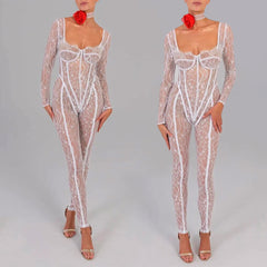 LORA Lace LongSleeve JUMPSUIT