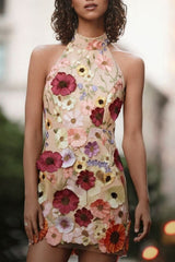 Hariet Kleid mit 3D-Blumenstickerei