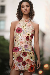 Hariet Kleid mit 3D-Blumenstickerei