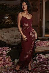 Robe nuisette mi-longue asymétrique