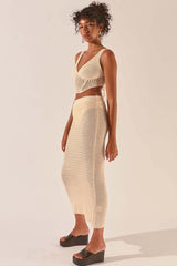 Crochet Midi Top + Skirt Set