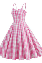 Robe à carreaux rose du film Barbie Margot