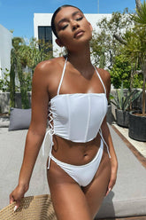 Schlichtes Tankini-Zweiteiler-Set