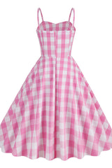 Robe à carreaux rose du film Barbie Margot