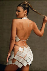 Verva Zweiteiliges Set aus Metallic-Mesh