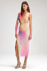 One-Shoulder-Kleid mit Strassverzierung