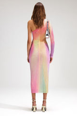 One-Shoulder-Kleid mit Strassverzierung