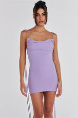 Mini-Scrunch-Kleid mit Spaghettiträgern