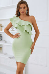 Luluna – Einschultriges Rüschenkleid