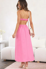 Robe mi-longue à découpes Vella