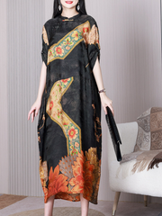 Robe trapèze à taille moyenne et col montant Beautiful Life