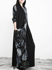 jupe à la mode col en V longue belle robe maxi