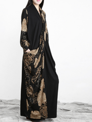 jupe à la mode col en V longue belle robe maxi