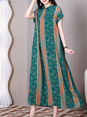 Stay With Me Lapel Collar A-line Dress