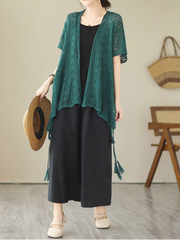 Pure Soul – Stylische Strickjacke mit Fledermausärmeln