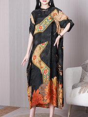 Robe trapèze à taille moyenne et col montant Beautiful Life