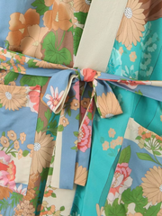 robe manches courtes veste kimono imprimée