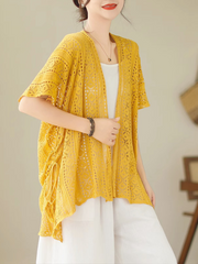 Pure Soul – Stylische Strickjacke mit Fledermausärmeln