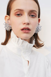 Boucles d'oreilles en argent avec fleurs