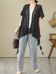 Pure Soul – Stylische Strickjacke mit Fledermausärmeln