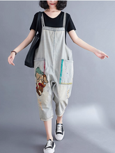 Relaxed Fit Large size Patch Dungaree
