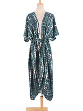 Tie-Dye Print Different Colors Rayon Long Length Gown Kimono Duster Robe