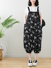 Pure Soul – Baggy-Latzhose aus schwarzer Baumwolle