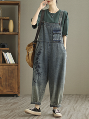 Call Me Crazy Denim High Waist Overall Dungarees