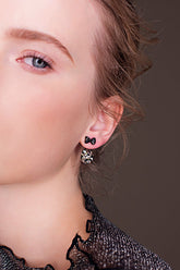 Boucles d'oreilles à tige en forme de nœud vintage