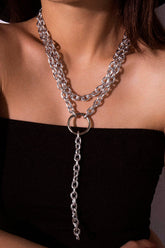 Hip Hop Rock Kreis Lange Kette Halskette