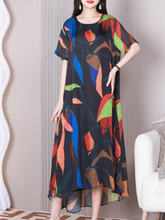 A-Linien-Kleid „Stay Happy“ mit Rundhalsausschnitt
