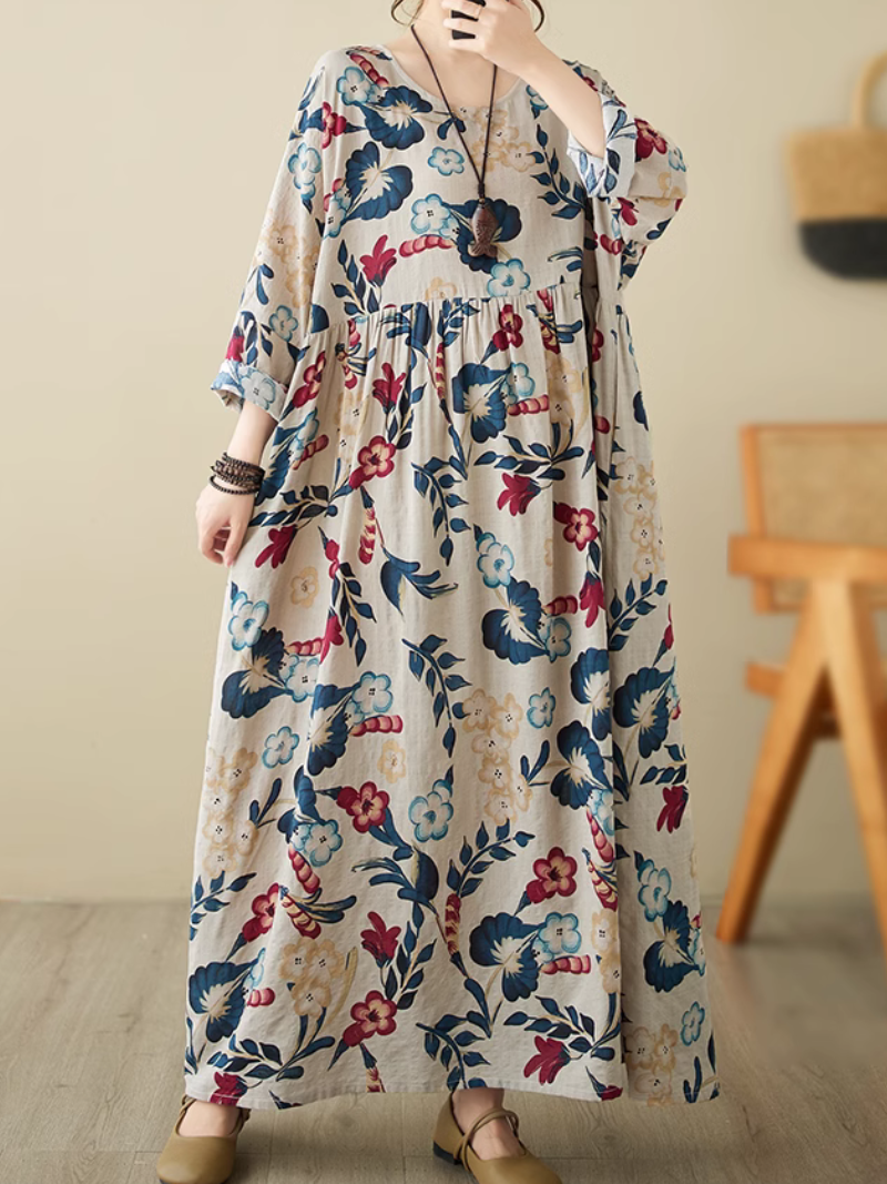 All Body Types Floral Smock Dress