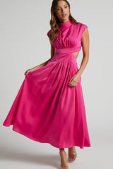 Midikleid mit Cut-out-Taille
