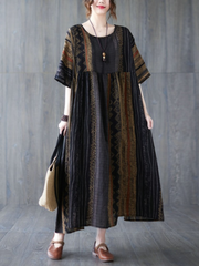 Day Dreaming – Gestreiftes Hängerkleid aus Baumwolle