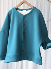 Manteau épais et ample à col rond pour femme, élégant, hiver