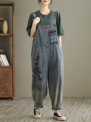Call Me Crazy Denim High Waist Overall Dungarees
