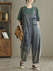 Call Me Crazy Denim High Waist Overall Dungarees