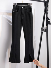 jean taille haute décontracté ample taille extra large pantalon bas