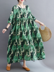 Robe à smocks à col rond de la reine de beauté